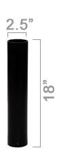 2.5" HDPE DR17 Display Mortar Tube 18" Length